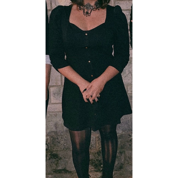 ASOS black button down dress - Picture 4 of 6